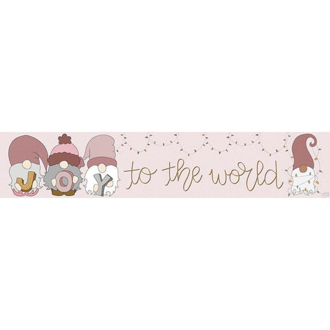 Joy to the World Gold Ornate Wood Framed Art Print with Double Matting by Dicks, Stephanie