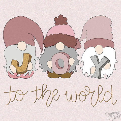 Joy to the World II Black Modern Wood Framed Art Print by Dicks, Stephanie