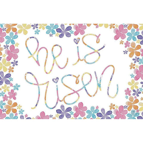 He is Risen Black Modern Wood Framed Art Print by Dicks, Stephanie