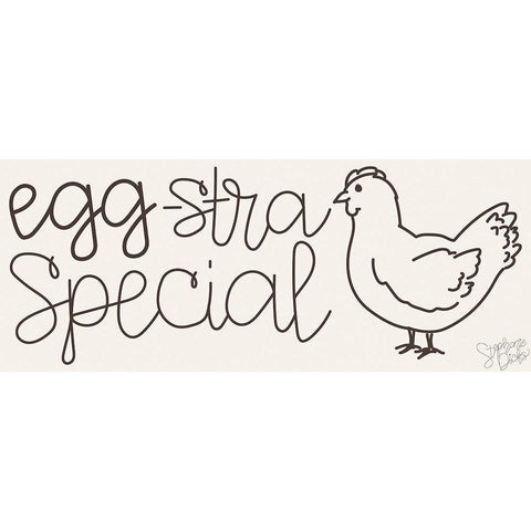 Egg-stra Special Gold Ornate Wood Framed Art Print with Double Matting by Dicks, Stephanie