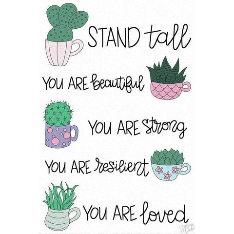 Plant Inspiration White Modern Wood Framed Art Print by Dicks, Stephanie