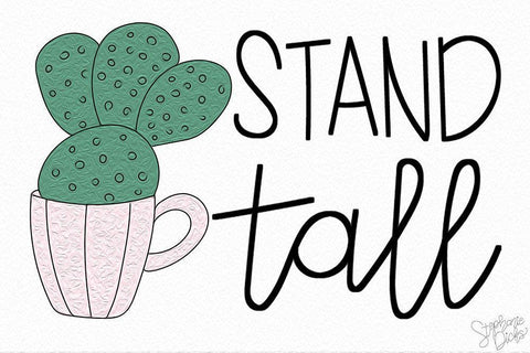 Stand Tall Black Ornate Wood Framed Art Print with Double Matting by Dicks, Stephanie