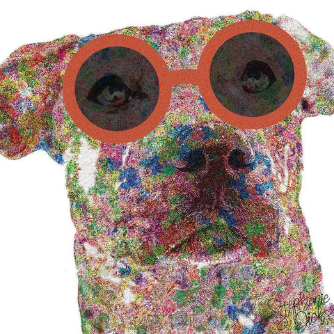 Hound White Modern Wood Framed Art Print by Dicks, Stephanie