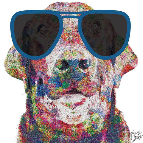 Lab White Modern Wood Framed Art Print by Dicks, Stephanie