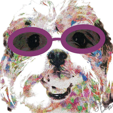 Shih Tzu Gold Ornate Wood Framed Art Print with Double Matting by Dicks, Stephanie