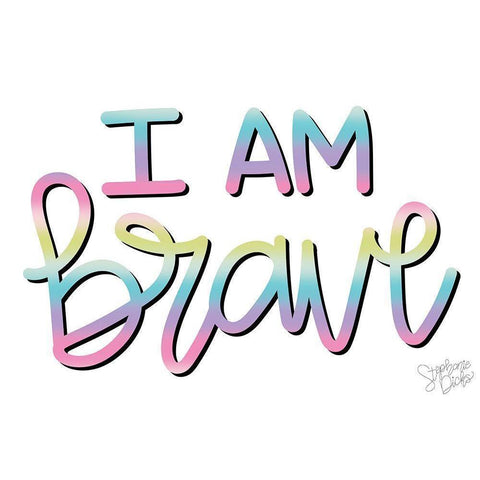 Brave White Modern Wood Framed Art Print by Dicks, Stephanie