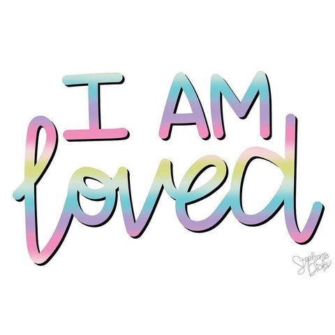 Loved Black Modern Wood Framed Art Print with Double Matting by Dicks, Stephanie