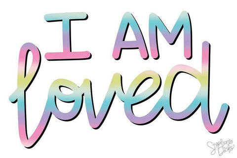 Loved Black Ornate Wood Framed Art Print with Double Matting by Dicks, Stephanie