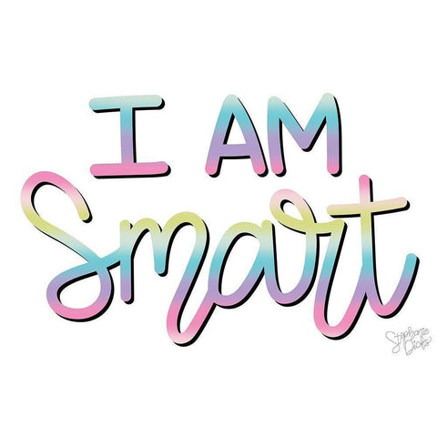 Smart White Modern Wood Framed Art Print by Dicks, Stephanie