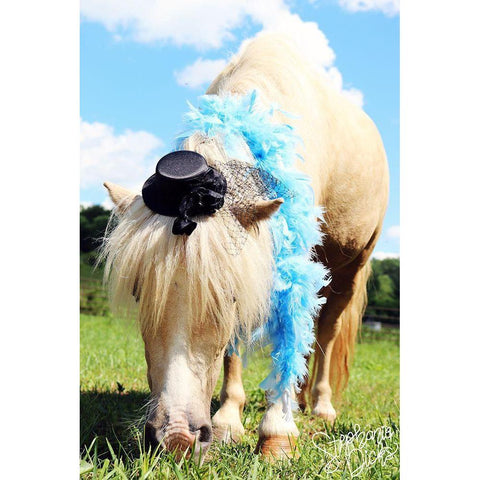 Mini Horse VII Gold Ornate Wood Framed Art Print with Double Matting by Dicks, Stephanie