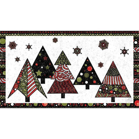 Merry Christmas III Gold Ornate Wood Framed Art Print with Double Matting by Dicks, Stephanie