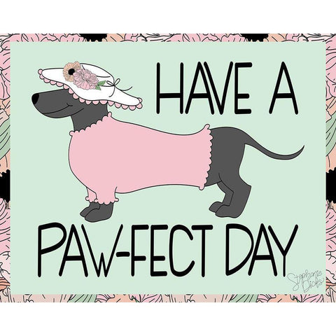 Pawfect Gold Ornate Wood Framed Art Print with Double Matting by Dicks, Stephanie