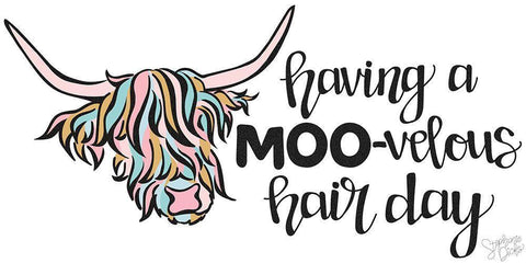 Good Hair Day Black Ornate Wood Framed Art Print with Double Matting by Dicks, Stephanie