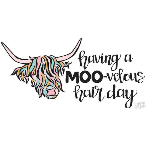 Good Hair Day Black Modern Wood Framed Art Print by Dicks, Stephanie