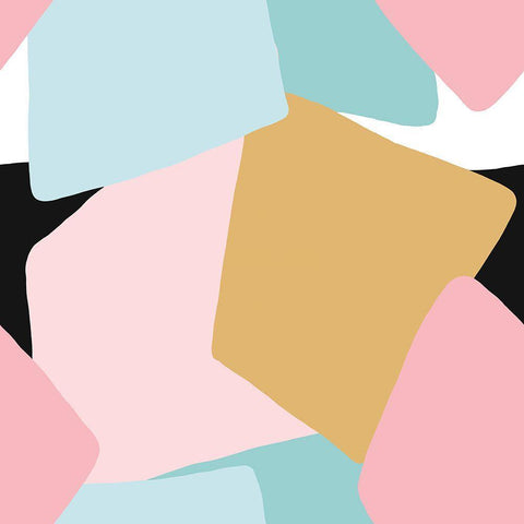 Geometric White Modern Wood Framed Art Print by Dicks, Stephanie