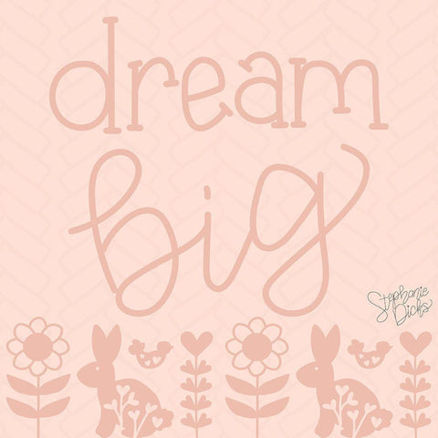 Dream Big Black Modern Wood Framed Art Print with Double Matting by Dicks, Stephanie