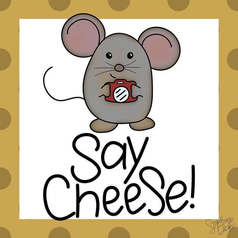 Say Cheese! Gold Ornate Wood Framed Art Print with Double Matting by Dicks, Stephanie