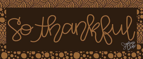 So Thankful Black Ornate Wood Framed Art Print with Double Matting by Dicks, Stephanie