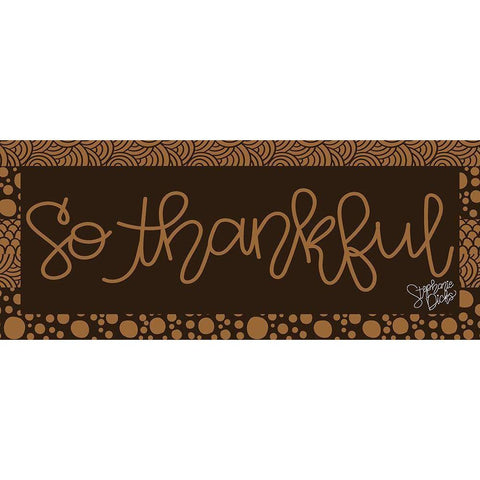 So Thankful Black Modern Wood Framed Art Print by Dicks, Stephanie