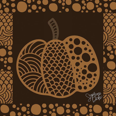 Pumpkin I Black Modern Wood Framed Art Print by Dicks, Stephanie