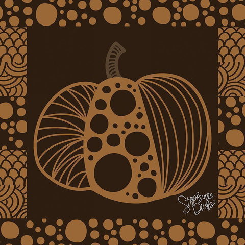 Pumpkin II Gold Ornate Wood Framed Art Print with Double Matting by Dicks, Stephanie