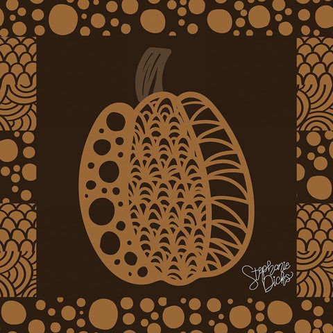 Pumpkin III Black Modern Wood Framed Art Print by Dicks, Stephanie