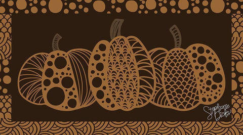 Pumpkin IV White Modern Wood Framed Art Print with Double Matting by Dicks, Stephanie