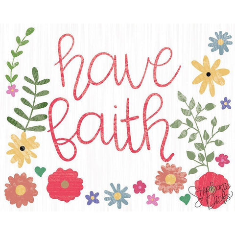 Have Faith Black Modern Wood Framed Art Print by Dicks, Stephanie