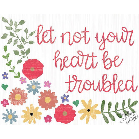 Let Not Gold Ornate Wood Framed Art Print with Double Matting by Dicks, Stephanie