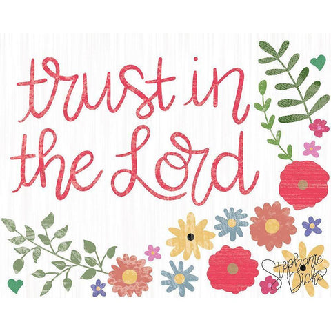 Trust White Modern Wood Framed Art Print by Dicks, Stephanie