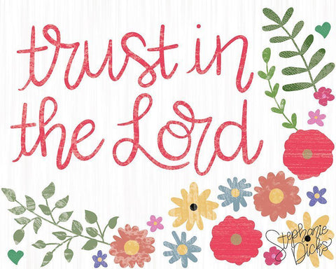 Trust Black Ornate Wood Framed Art Print with Double Matting by Dicks, Stephanie