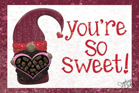 So Sweet Black Ornate Wood Framed Art Print with Double Matting by Dicks, Stephanie