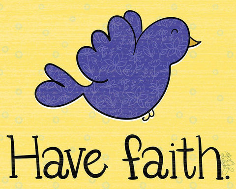 Have Faith Black Ornate Wood Framed Art Print with Double Matting by Dicks, Stephanie