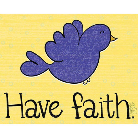 Have Faith Black Modern Wood Framed Art Print with Double Matting by Dicks, Stephanie