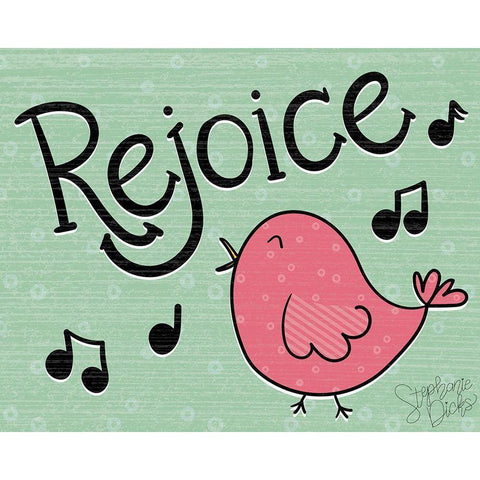 Rejoice Black Modern Wood Framed Art Print by Dicks, Stephanie