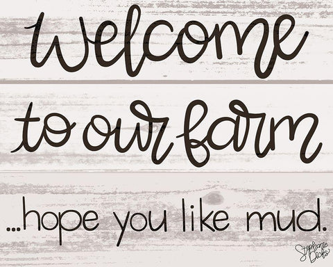 Hope You Like Mud Black Ornate Wood Framed Art Print with Double Matting by Dicks, Stephanie