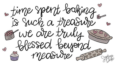 Blessed Beyond Measure White Modern Wood Framed Art Print with Double Matting by Dicks, Stephanie