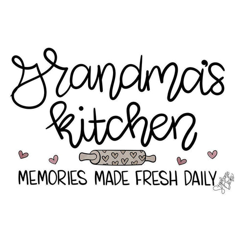 Grandmas Kitchen Black Modern Wood Framed Art Print by Dicks, Stephanie