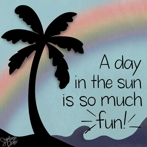 Day in the Sun Black Ornate Wood Framed Art Print with Double Matting by Dicks, Stephanie