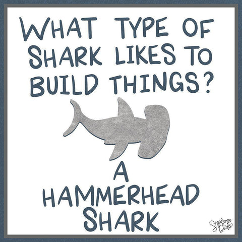 Hammerhead Gold Ornate Wood Framed Art Print with Double Matting by Dicks, Stephanie