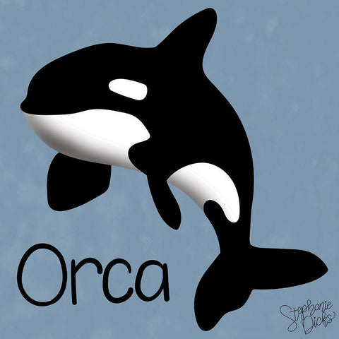 Orca Gold Ornate Wood Framed Art Print with Double Matting by Dicks, Stephanie