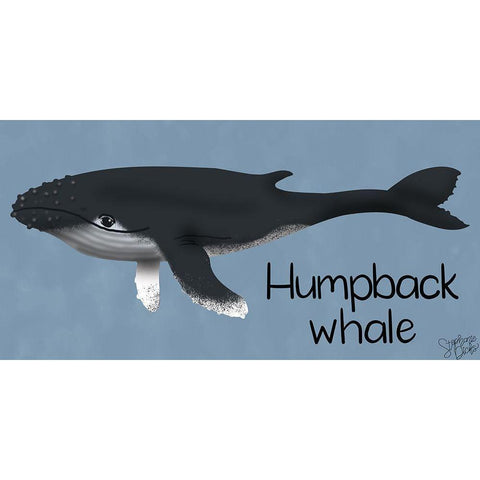 Humpback Gold Ornate Wood Framed Art Print with Double Matting by Dicks, Stephanie