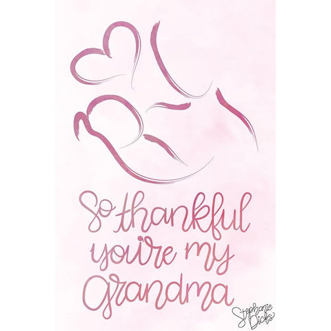 Grandma Black Modern Wood Framed Art Print by Dicks, Stephanie