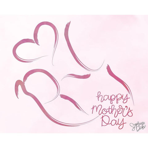 Mothers Day Black Modern Wood Framed Art Print by Dicks, Stephanie