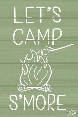 Camp Smore White Modern Wood Framed Art Print with Double Matting by Dicks, Stephanie