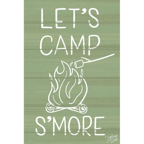Camp Smore Black Modern Wood Framed Art Print by Dicks, Stephanie