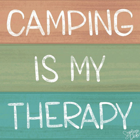 Camp Therapy Gold Ornate Wood Framed Art Print with Double Matting by Dicks, Stephanie