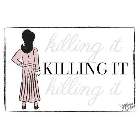 Killing It Gold Ornate Wood Framed Art Print with Double Matting by Dicks, Stephanie