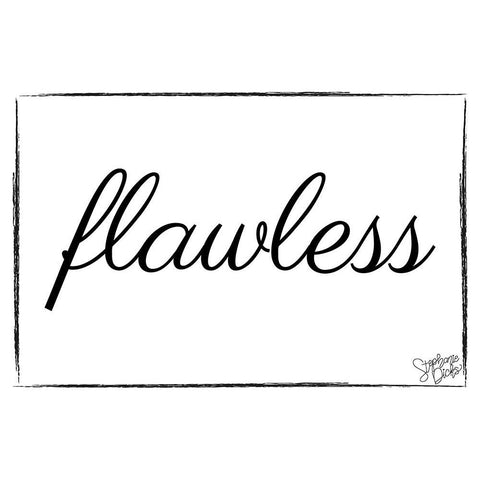 Flawless Black Modern Wood Framed Art Print with Double Matting by Dicks, Stephanie