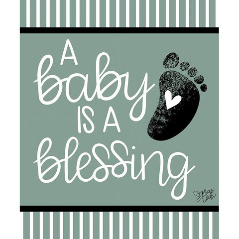 Blessing White Modern Wood Framed Art Print by Dicks, Stephanie